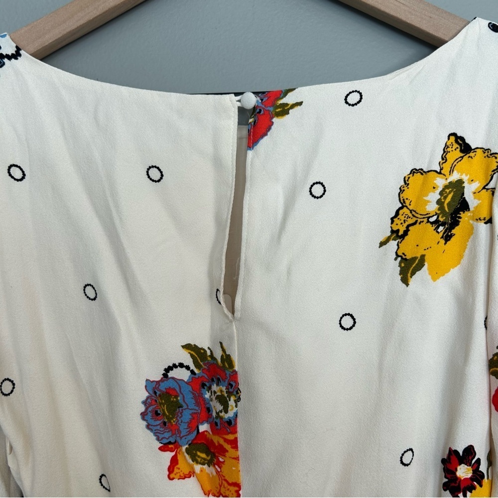 *NWT* Free People Women’s Ivory Sunshadow Floral Slit Sleeve Mini Dress, Size 0 - Picture 11 of 15